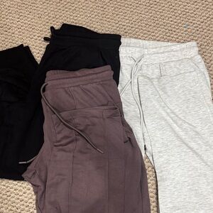 Women’s Relaxed Drawstring Jogger Pants - Black, Heather Gray, Plum